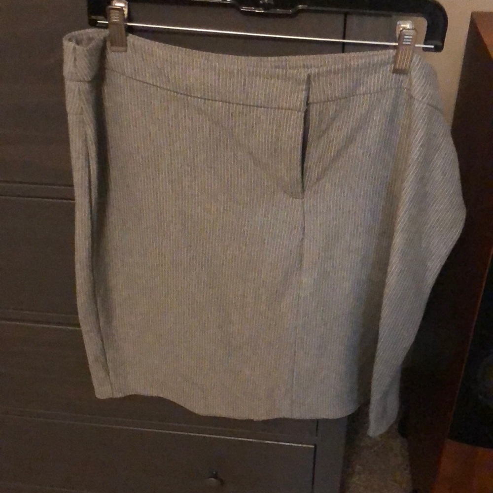 Grey & white striped skirt. Stretchy & comfortable